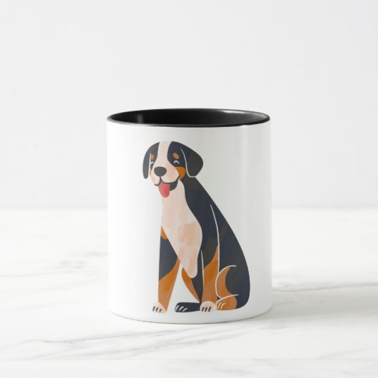 Schattigee Cartoon Dog Coffee Mok (Midden)