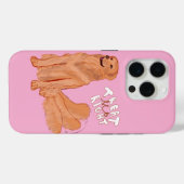 Schattigee Cartoon Dog Quote "Behandel me goed" Case-Mate iPhone Case (Achterkant (horizontaal))