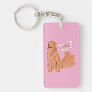 Schattigee Cartoon Dog Quote Sleutelhanger
