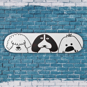 Schattigee Cartoon Dog Speels Huisdier Ontwerp Skateboard