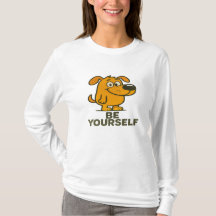 Schattigee Cartoon Dog T-shirt Inspirerend Wees je