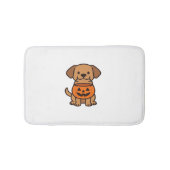 Schattigee Cartoon Dog Trick-or-Treating Classic T Badmat (Voorkant)