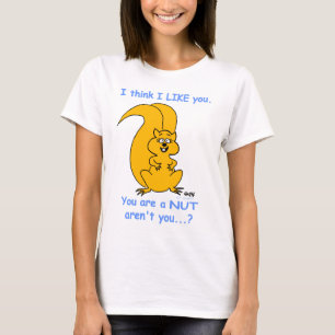 Schattigee Cartoon eekhoorn Ik vind je leuk T-shirt