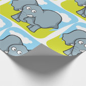 Schattigee Cartoon Elephant Fun Oerwoud Dier Cadeaupapier