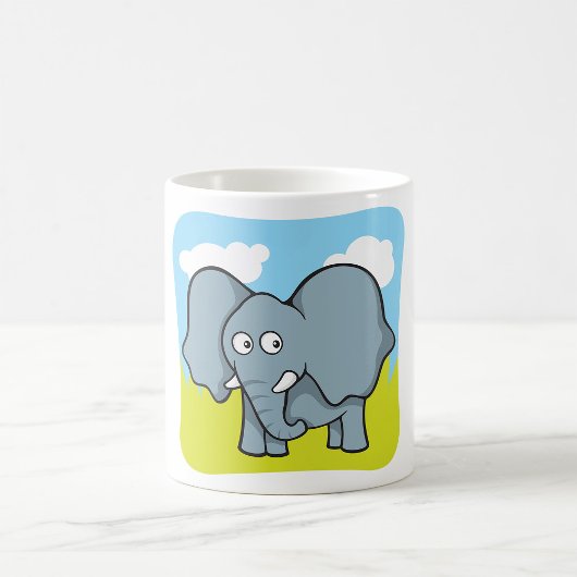 Schattigee Cartoon Elephant Fun Oerwoud Dier Koffiemok