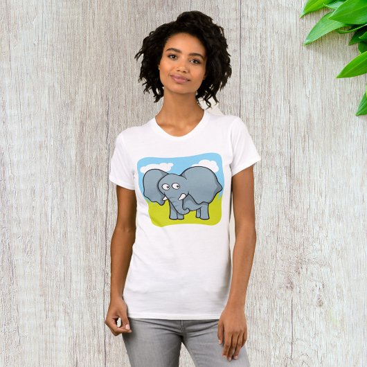 Schattigee Cartoon Elephant Fun Oerwoud Dier T-shirt