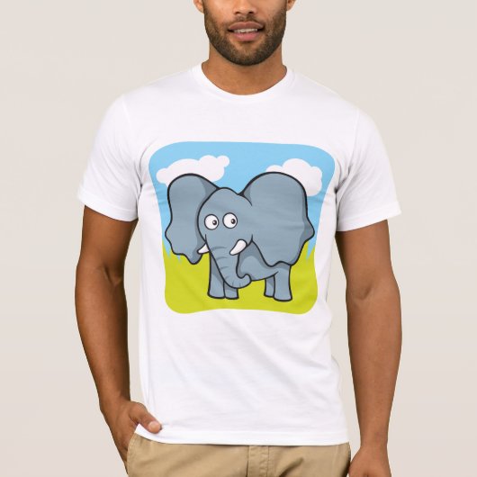Schattigee Cartoon Elephant Fun Oerwoud Dier T-shirt