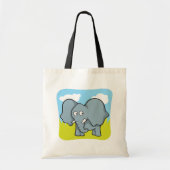 Schattigee Cartoon Elephant Fun Oerwoud Dier Tote Bag (Voorkant)