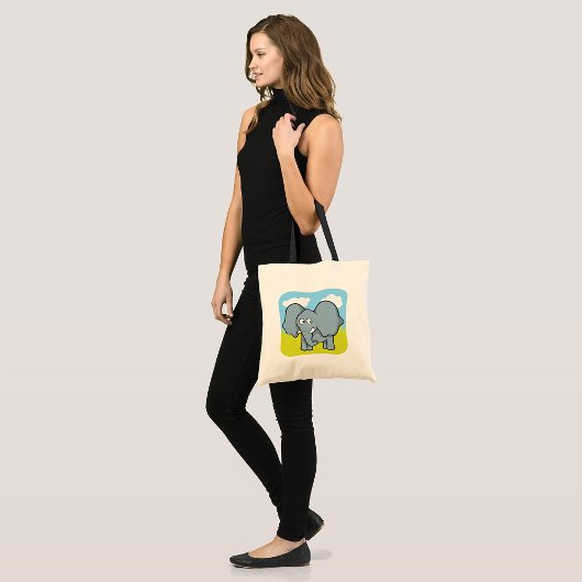 Schattigee Cartoon Elephant Fun Oerwoud Dier Tote Bag