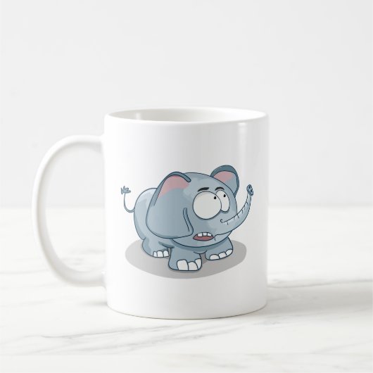 Schattigee Cartoon Elephant Funny Coffee Mok (Links)