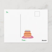 Schattigee Cartoon Foto Meisje Zingend Verjaardags Briefkaart (Achterkant)