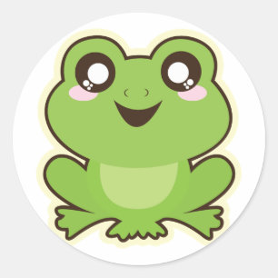Schattigee Cartoon Frog Classic Ronde Sticker