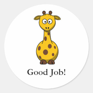 Schattigee Cartoon Giraffe Beloon Stickers voor Sc