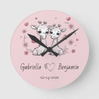 Schattigee Cartoon Giraffe Liefhebbers Hart Valent