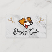 Schattigee Cartoon | Groomer-schaar Visitekaartje (Voorkant)