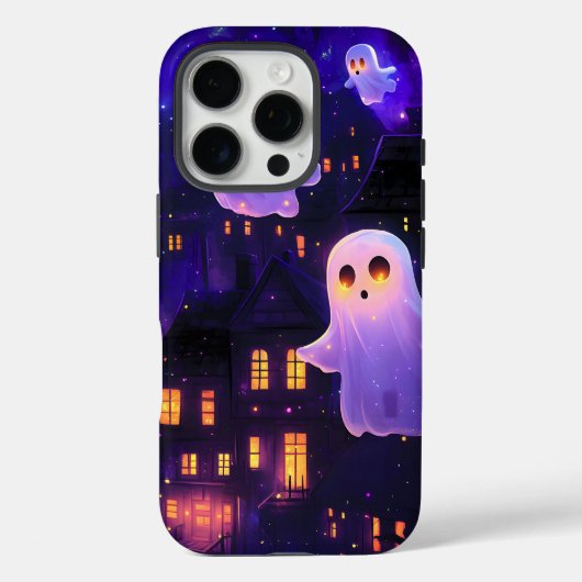 Schattigee Cartoon Halloween Midnight Flying Ghost Case-Mate iPhone Case (Achterkant)