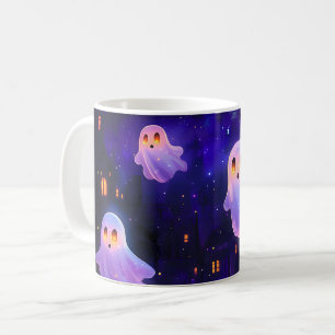Schattigee Cartoon Halloween Midnight Flying Ghost Koffiemok