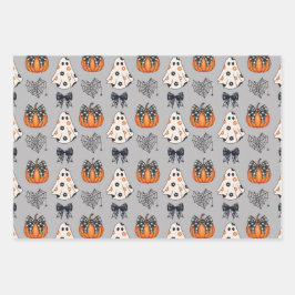 Schattigee Cartoon Halloween Patroon Inpakpapier Vel