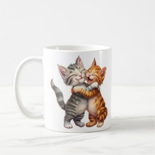 Schattigee Cartoon Happy Cats knuffel Koffiemok