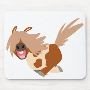 Schattigee Cartoon Happy Pinto Pony mousepad Muismat