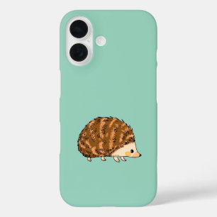 Schattigee Cartoon Hedgehog Illustration iPhone 16 Hoesje