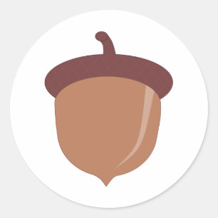 Schattigee Cartoon herfsteikel Ronde Sticker