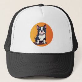 Schattigee cartoon hond illustratie trucker pet