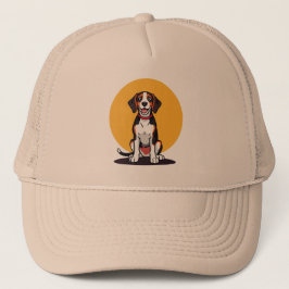 Schattigee cartoon hond illustratie trucker pet