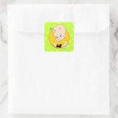 Schattigee cartoon jongen sticker (Tas)