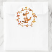 Schattigee Cartoon Kangoeroes Mandala Sticker (Tas)