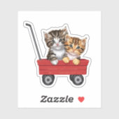 Schattigee Cartoon Katten Sticker (Vel)