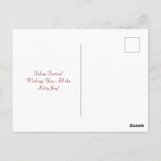 Schattigee Cartoon Kerstkatten Pet LoverAnsichtkaa Briefkaart (Achterkant)