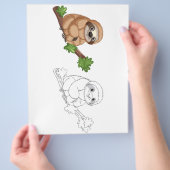 Schattigee Cartoon koala kleurplaat Flyer (Hand)