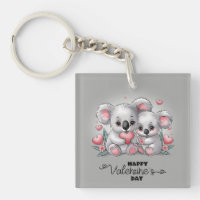Schattigee Cartoon Koala Lovers Hearts Valentijn's