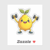 Schattigee Cartoon Lemon Character Fun Lemon Train Sticker (Vel)