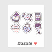 Schattigee cartoon liefde sticker set (Vel)