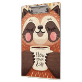 Schattigee Cartoon luiaard met overdreven slaperig Klembord (Links)