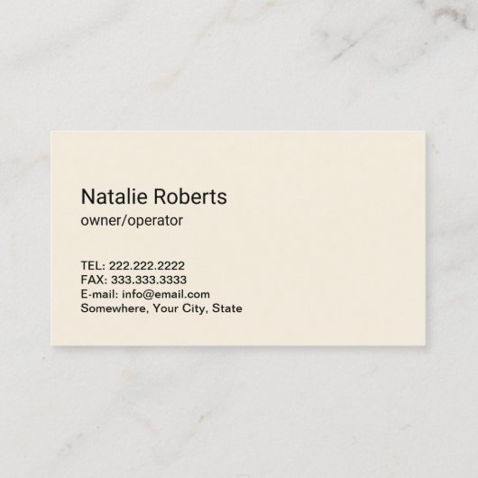 Schattigee Cartoon Maid House Cleaning Service Zwa Visitekaartje (Achterkant)