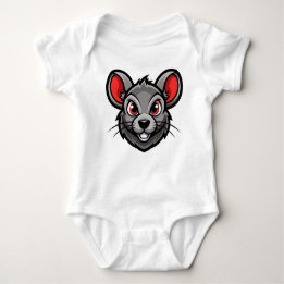 Schattigee Cartoon Mouse Face Baby T-shirt