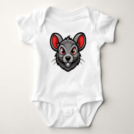 Schattigee Cartoon Mouse Face Baby T-shirt