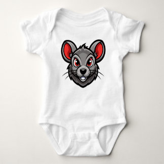 Schattigee Cartoon Mouse Face Baby T-shirt