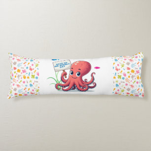 Schattigee, cartoon octopus met vis lichaamskussen