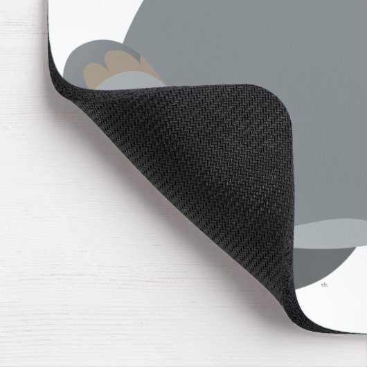 Schattigee Cartoon opladen neushoorn mousepad Muismat (Hoek)