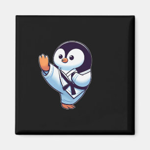 Schattigee Cartoon Penguin Karate Martial Arts Magneet