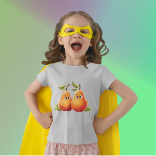 Schattigee Cartoon peren - Schattigee peren met la T-shirt