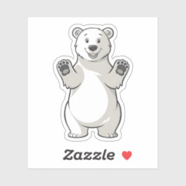 Schattigee Cartoon Polar Beer Arctic Animal Design Sticker