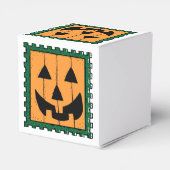 Schattigee Cartoon pompoen Jack-O-Lantern Hallowee Bedankdoosjes (Achterkant)