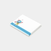 Schattigee cartoon post het post-it® notes (Schuin)