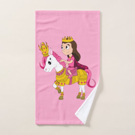 Schattigee cartoon prinses handdoek (Handdoek)