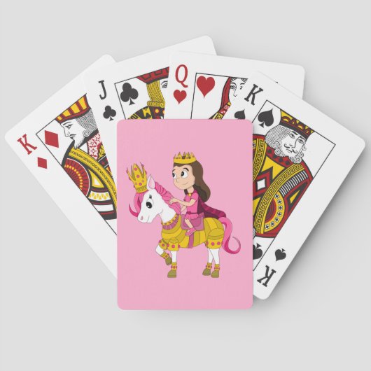 Schattigee cartoon prinses pokerkaarten (Achterkant)